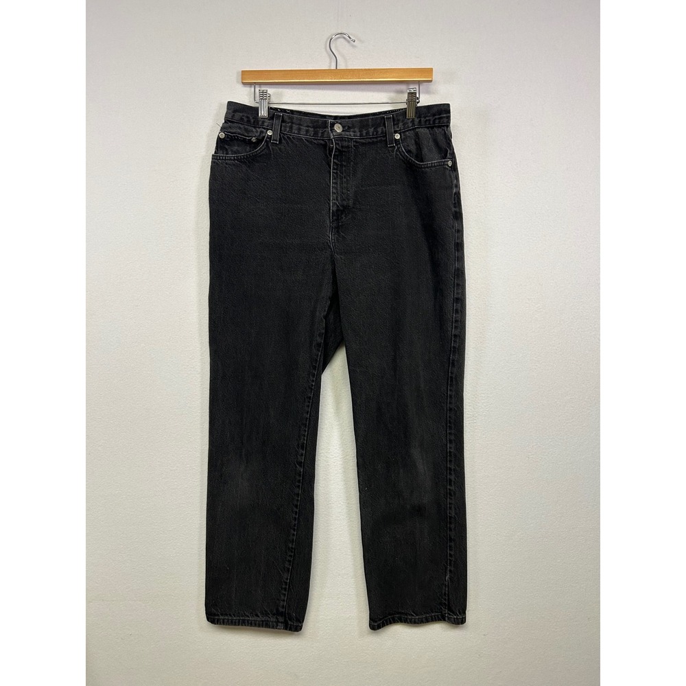 Vintage‎ 90s Grunge Zena Jeans Womens 14 Black High Waisted Straight Leg Denim